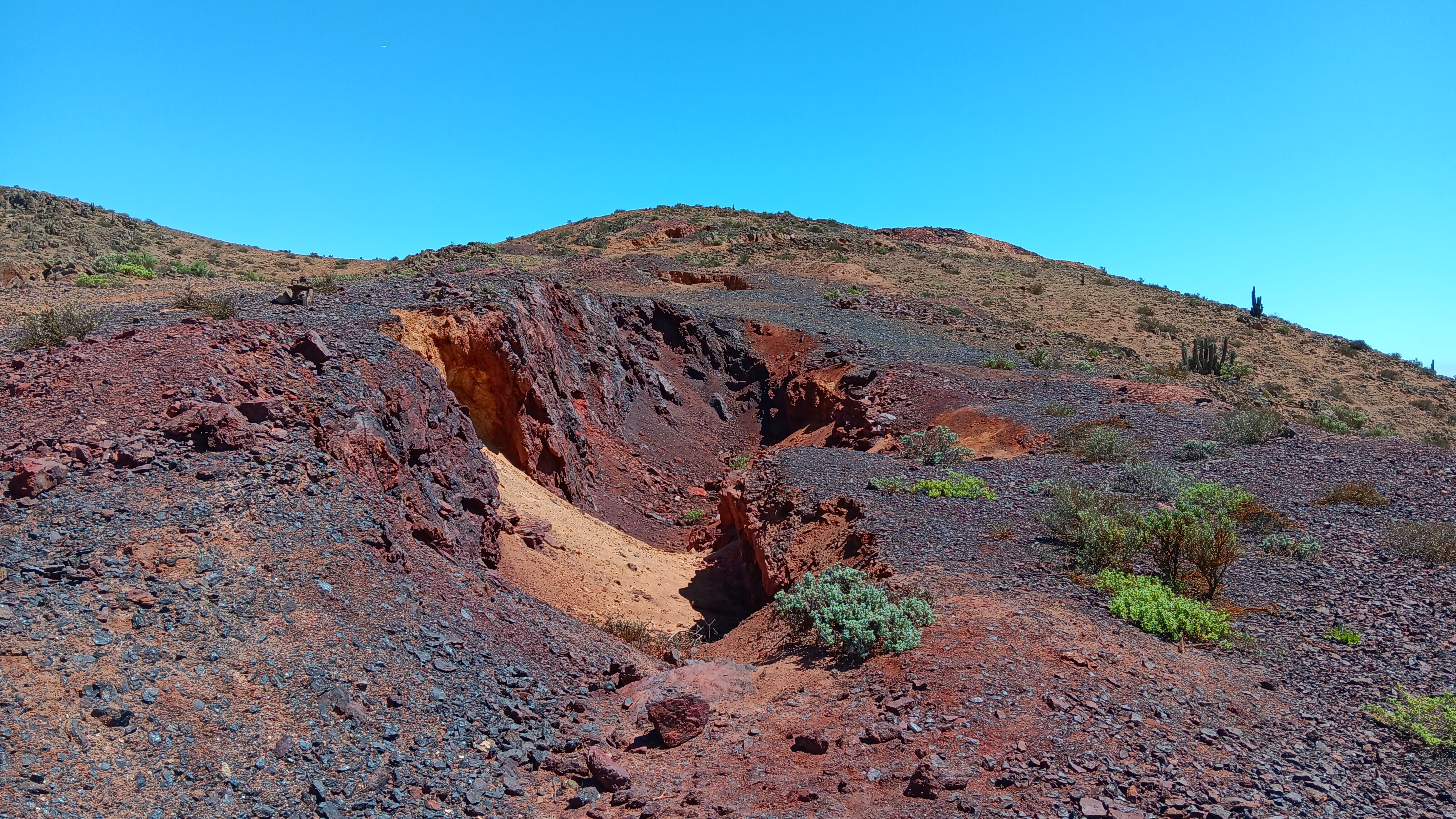 Iron oxide copper-gold outcrop in Atacama